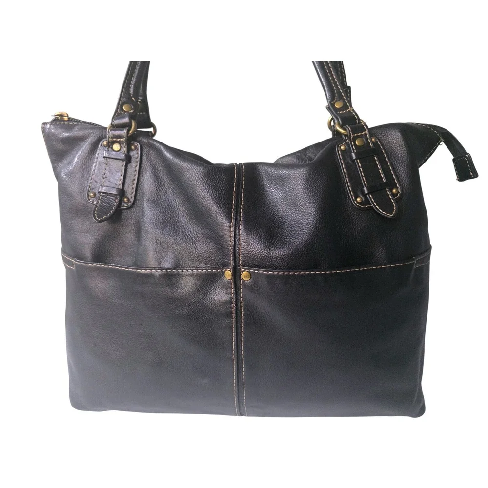 Vintage Fossil Hobo Pebbled Leather Tote Shoulder Bag ZB2544